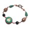 Buddha's Tear Om Aum Copper Wire-Wrap Chunky Gemstone Unisex Bracelet 9.5 Inch OOAK product 2